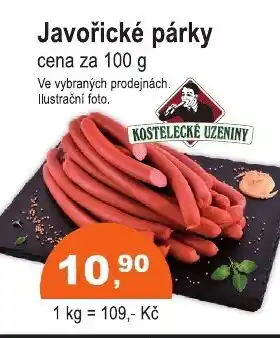 COOP DISKONT Javořické párky nabídka