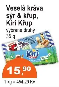 COOP DISKONT Veselá kráva sýr & křup, Kiri Křup nabídka