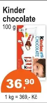 COOP DISKONT Kinder chocolate nabídka