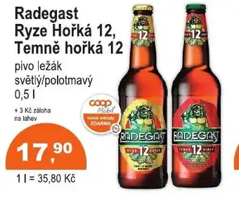 COOP DISKONT Radegast Ryze Hořká 12, Temně hořká 12 nabídka