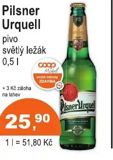 COOP DISKONT Pilsner Urquell nabídka