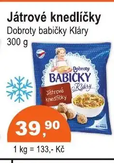 COOP DISKONT Játrové knedlíčky Dobroty babičky Kláry nabídka