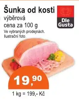 COOP DISKONT Šunka od kosti výběrová nabídka