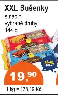 COOP DISKONT XXL Sušenky s nápln nabídka