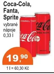 COOP DISKONT COCA-COLA, FANTA, SPRITE nabídka