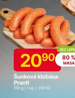 Hruška Šunková klobása Prantl nabídka