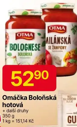 Hruška OTMA Omáčka Boloňská hotová nabídka