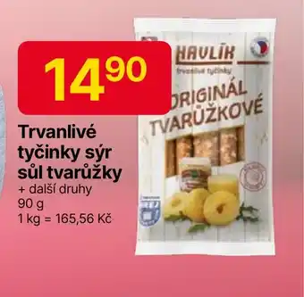 Hruška Trvanlivé tyčinky sýr sůl tvarůžky nabídka