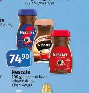 Coop Nescafé instantní káva nabídka