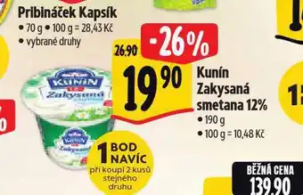 Albert Kunín zakysaná smetana 12% nabídka