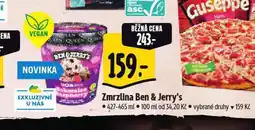 Albert Ben & jerry´s zmrzlina vegan nabídka