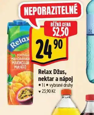 Albert Relax džus, nektar a nápoj nabídka