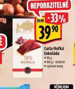 Albert Carla hořká čokoláda nabídka