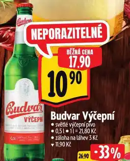 Albert Pivo budvar výčepní nabídka