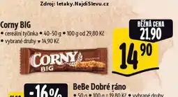 Albert Corny big cereální tyčinka nabídka