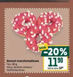 Billa Donut marshallows nabídka