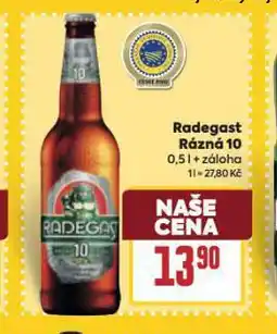 Billa Pivo radegast rázná 10 nabídka