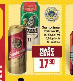 Billa Pivo gambrinus patron 12 nabídka