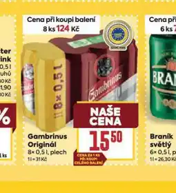 Billa Pivo gambrinus originál nabídka