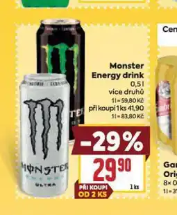 Billa Monster ebergy drink nabídka