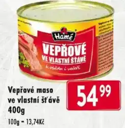 Qanto Vepřové maso ve vlastní šťávě nabídka