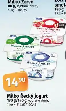 Coop Milko řecký jogurt nabídka