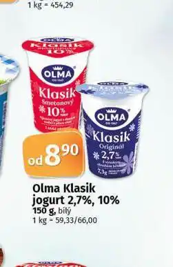 Coop Olma klasik jogurt nabídka