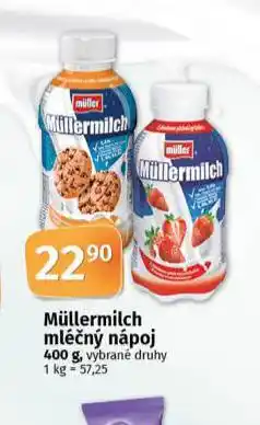 Coop Müllermilch mléčný nápoj nabídka