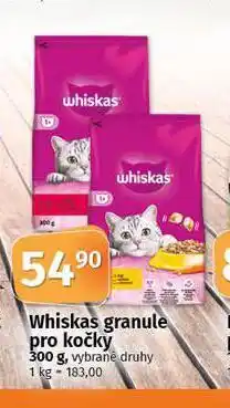 Coop Whiskas granule pro kočky nabídka