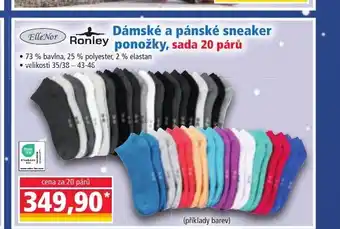 Norma Dámské a pánské sneaker ponožky, sada 20 párů nabídka