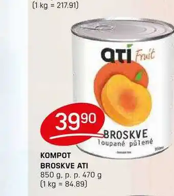 Flop BROSKVE loupané půlené 850 g. p. p. 470 g nabídka