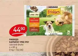 Flop FRISKIES KAPSIČKY PRO PSY vybrané druhy 4 x 85 g nabídka