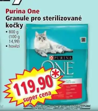 Norma Purina One Granule pro sterilizované kočky nabídka