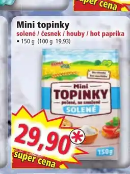 Norma Mini topinky solené / česnek / houby / hot paprika nabídka