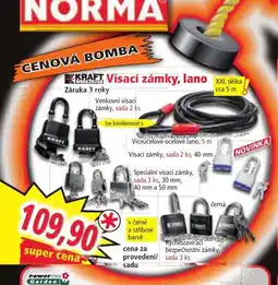 Norma CENOVÁ BOMBA KRAFT Visací zámky, lano XXL délka nabídka