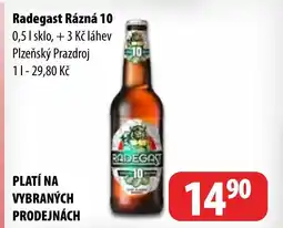 Partner Maloobchodní síť Radegast Rázná 10 nabídka