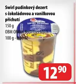 Partner Maloobchodní síť Swirl pudinkový dezert s čokoládovou a vanilkovou příchutí nabídka