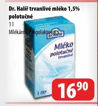 Partner Maloobchodní síť Dr. Halíř trvanlivé mléko 1,5% polotučné nabídka