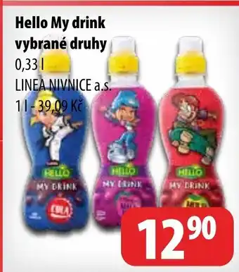 Partner Maloobchodní síť Hello My drink vybrané druhy nabídka