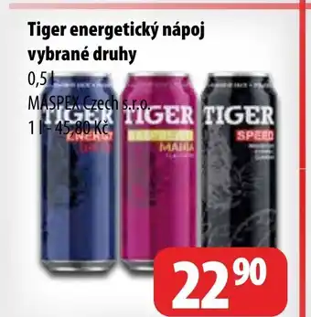 Partner Maloobchodní síť Tiger energetický nápoj vybrané druhy nabídka