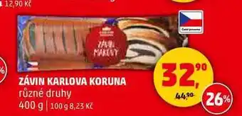 Penny Market ZÁVIN KARLOVA KORUNA různé druhy, 400 g nabídka