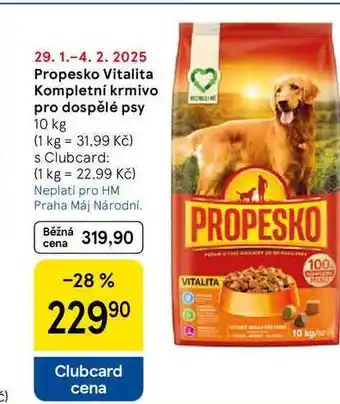 Tesco Propesko Vitalita Kompletní krmivo pro dospělé psy, 10 kg nabídka