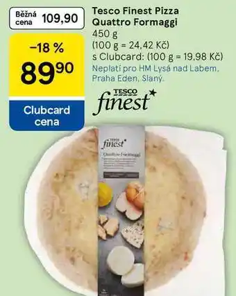 Tesco Tesco Finest Pizza Quattro Formaggi, 450 g nabídka