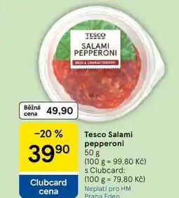 Tesco Tesco Salami pepperoni, 50 g nabídka