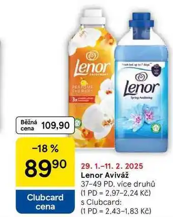 Tesco Lenor Aviváž, 37-49 PD, více druhů nabídka