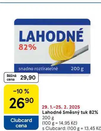 Tesco Lahodné Směsný tuk 82%, 200 g nabídka