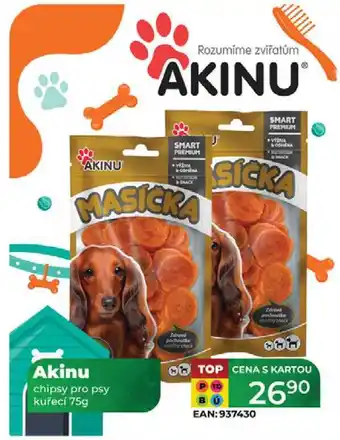 Tamda Foods Akinu chipsy pro psy kuřecí 75g nabídka