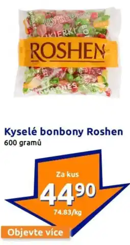 Action Kyselé bonbony roshen nabídka