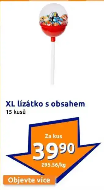 Action Xl lízátko s obsahem nabídka