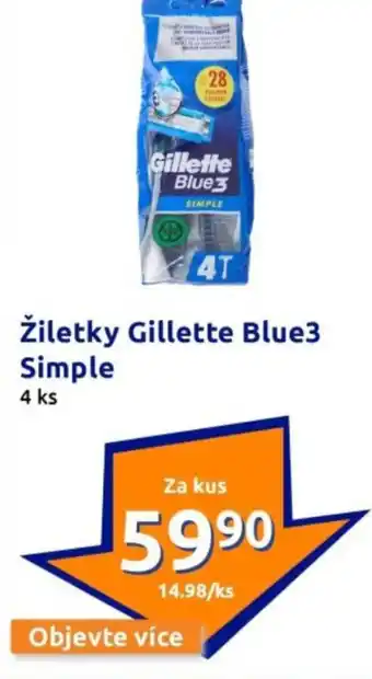 Action Žiletky gillette blue3 simple nabídka